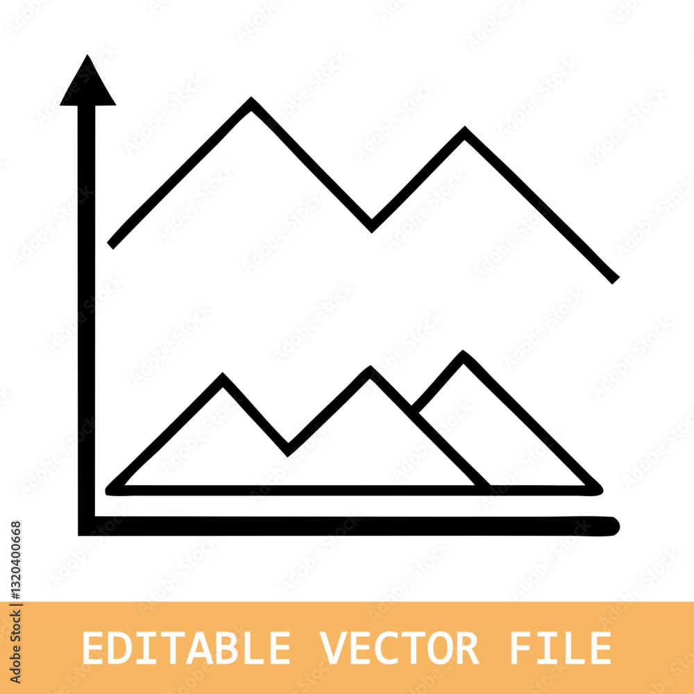 Graph line icons. Vector illustration include icon - data analysis, diagram, stat, histogram, economy outline pictogram for infographic statistic presentation. Graph line icons. Vector illustration include icon - data analysis, diagram, stat, histogram, economy outline pictogram for infographic statistic presentation.