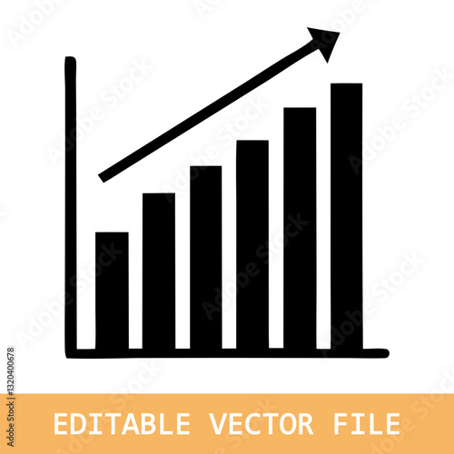 Graph with a reduction report. A dagram showing the recession and bankruptcy. Business and finance concept. Vector illustration