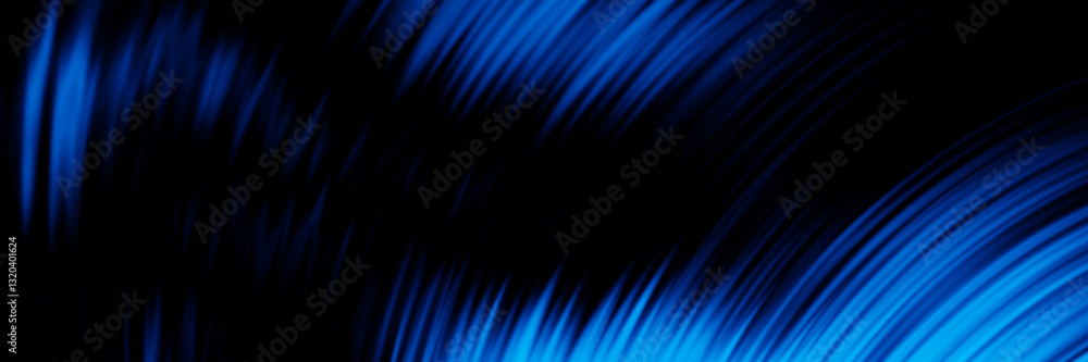 Fototapeta premium Abstract black and blue wave background
