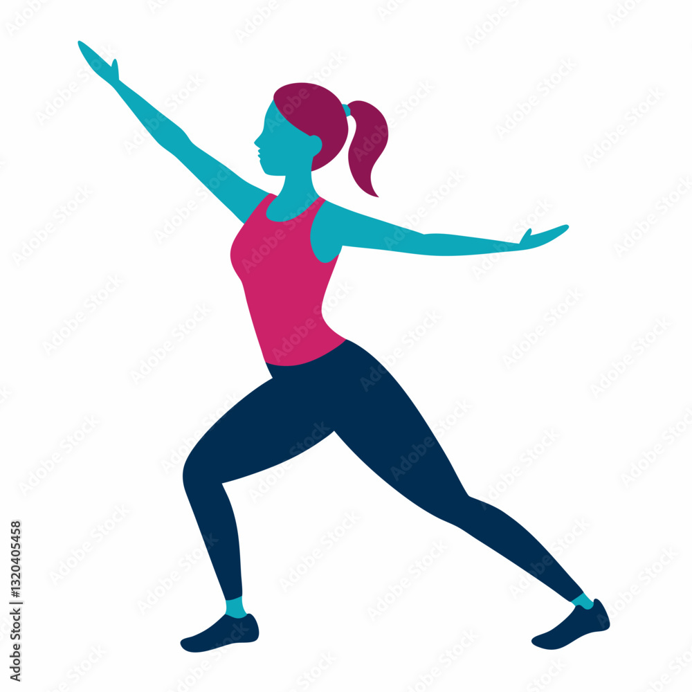 silhouette of a girl exercise silhouette of a girl exercise