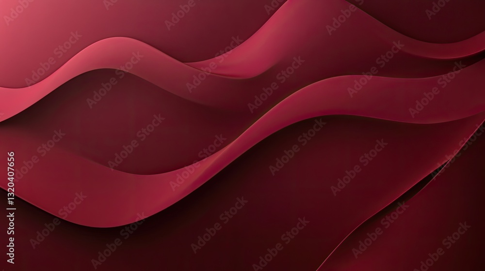 Fototapeta premium Abstract Red Waves Background Design Digital Art Illustration Graphic