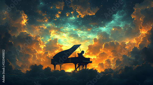 Pianist on a Cloud Piano