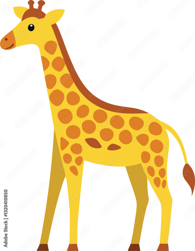 Giraffe Vector Illustration with Yellow and Brown Spots, A bright and colorful vector illustration of a giraffe with yellow and brown spots, perfect for playful and fun designs.
Giraffe Vector Illustration with Yellow and Brown Spots, A bright and colorful vector illustration of a giraffe with yellow and brown spots, perfect for playful and fun designs.