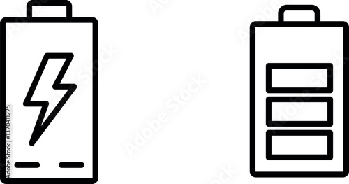 "Battery Charging Indicator Icon Representing Power, Device Status, and Energy Flow"