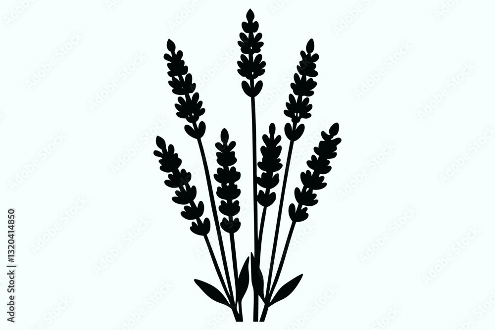 Fototapeta premium Creative Flower silhouette vector style with white background 