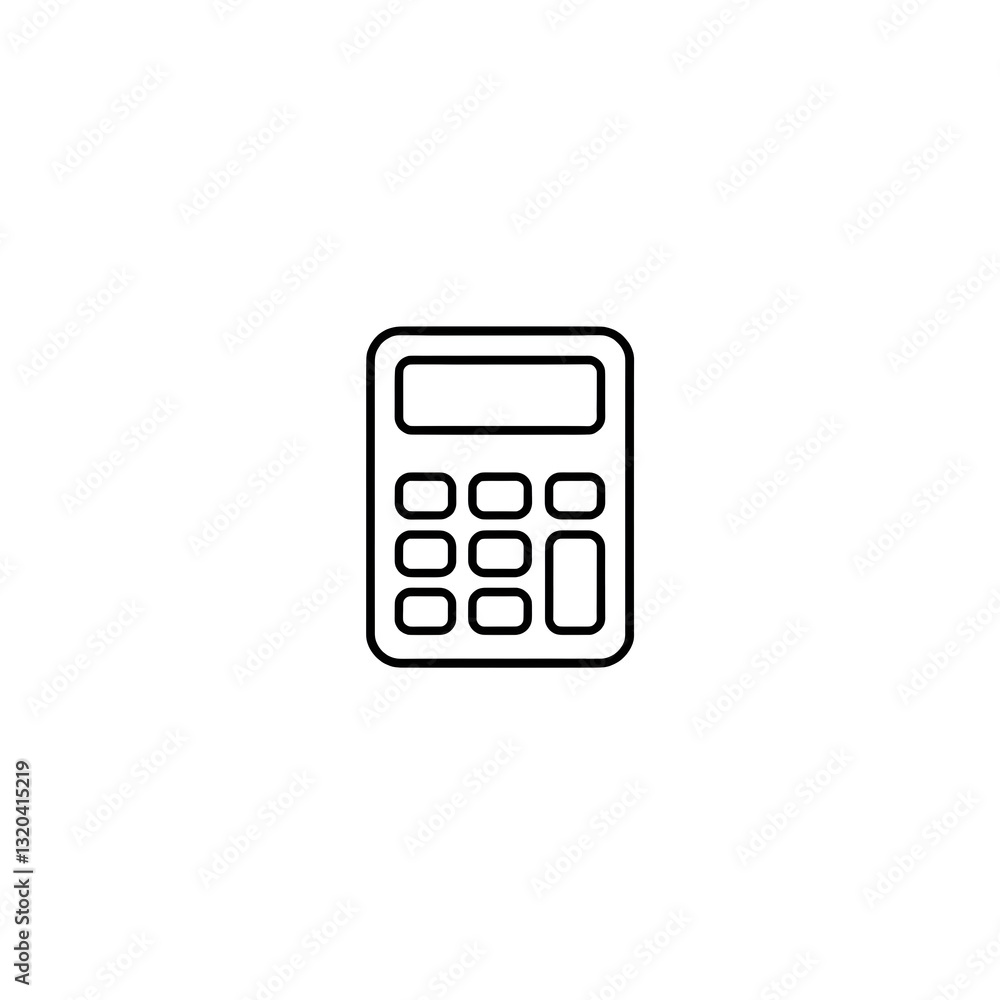 Simple Calculator Icon Vector Simple Calculator Icon Vector