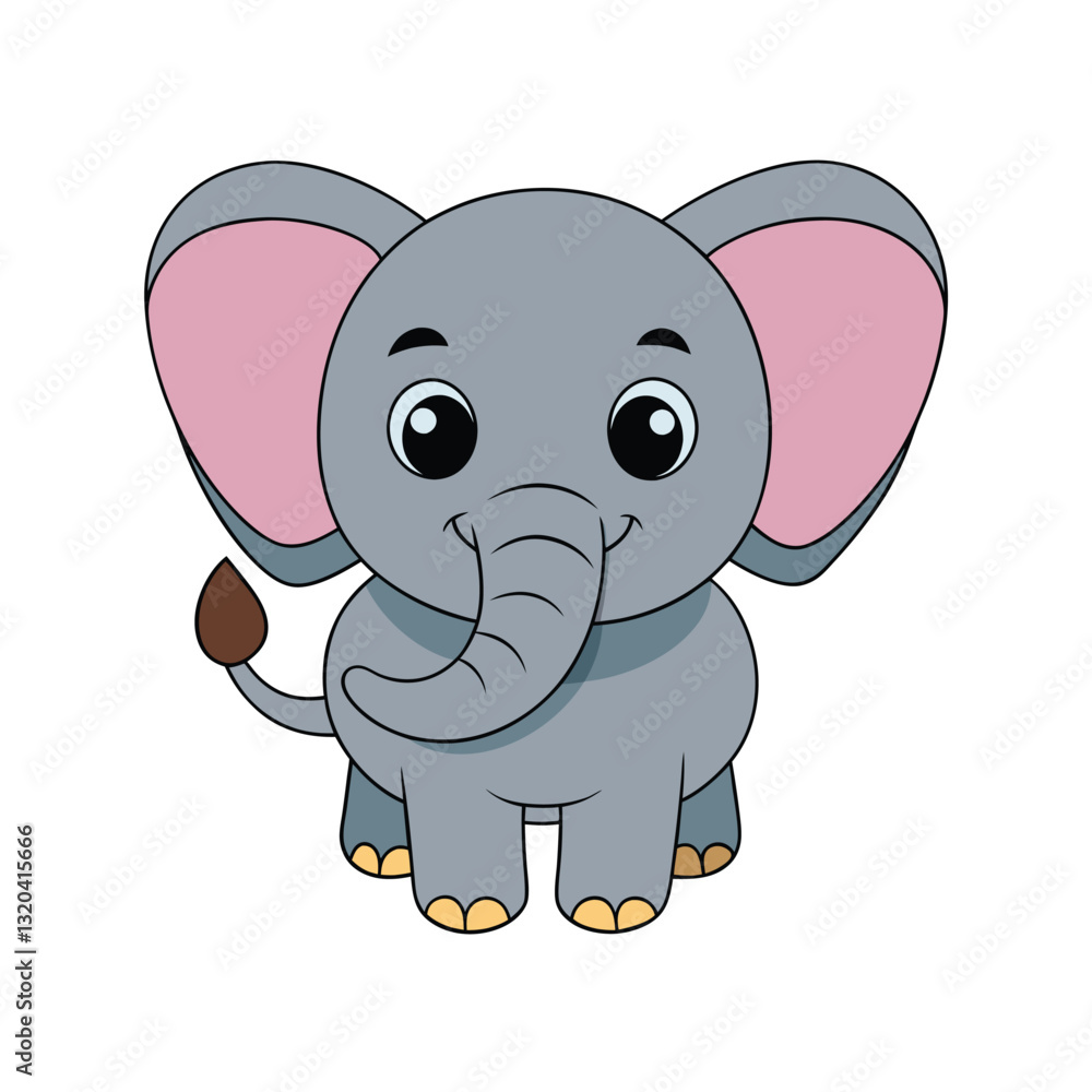 kawaii elephant vector kawaii elephant vector