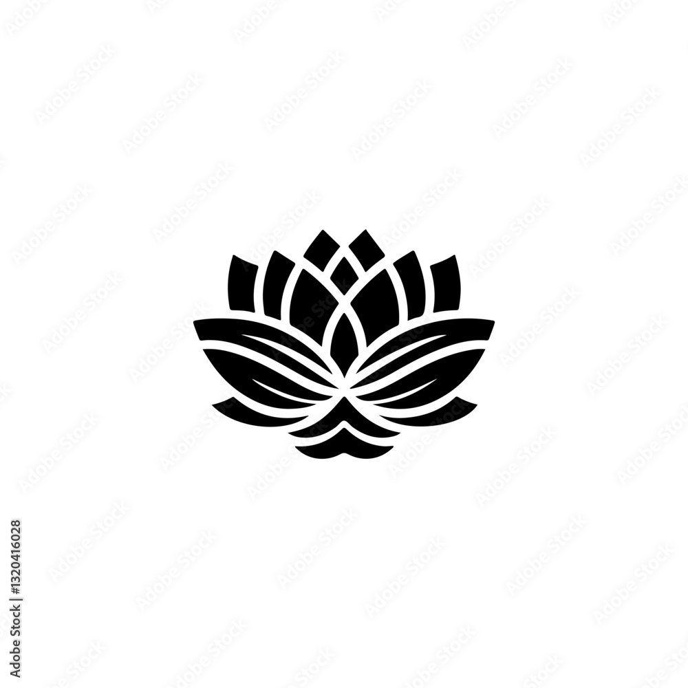 Fototapeta premium Lotus Logo. Lotus Logo Design. Lotus Logo Brand. Lotus Logo Vector Design Isolated on White Background