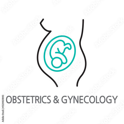 1.OBSTETRICS & GYNECOLOGY.eps. Obstetrics & Gynecology Icon Set. Obstetrics, Gynecology, Hospital symbol icon with white background. Vector illustration icon. eps, png, jpg