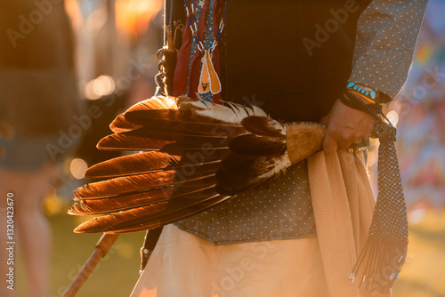 Принти на полотні Colorful Native American traditional regalia at a pow wow