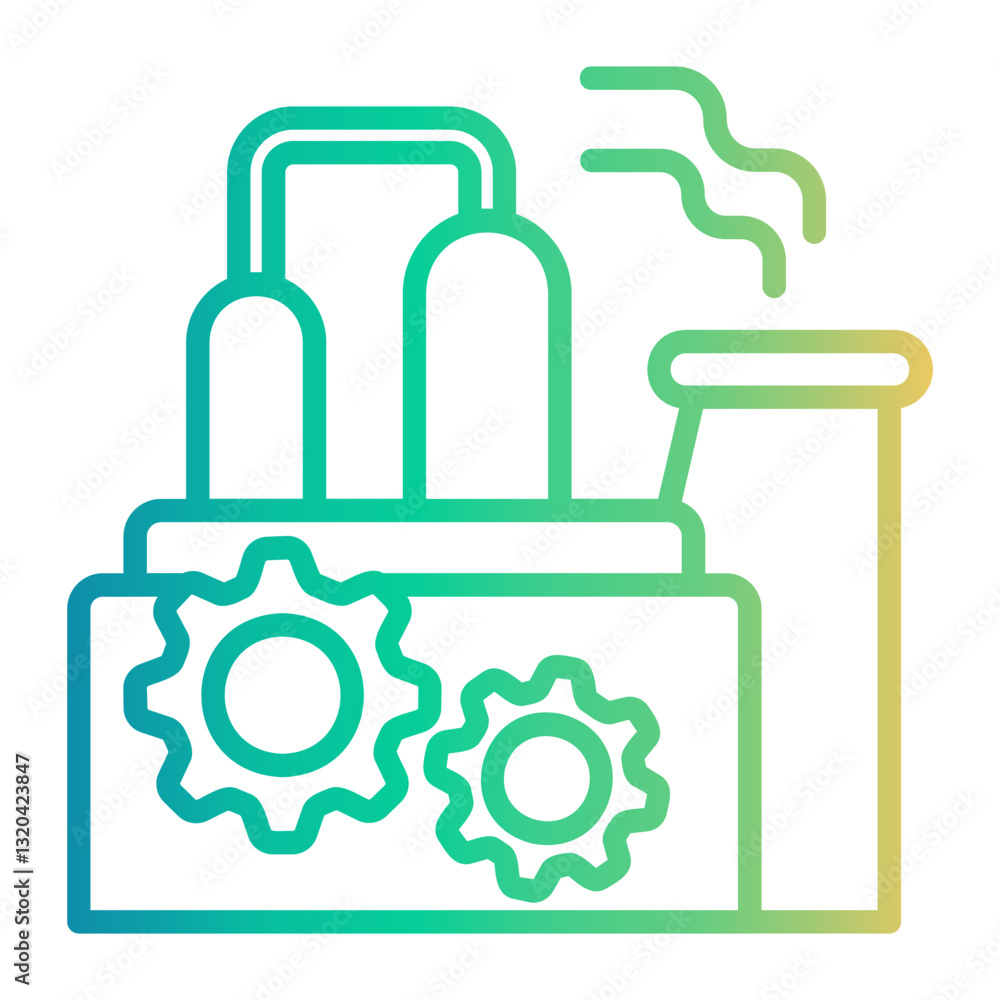 industrial Line Gradient Icon industrial Line Gradient Icon