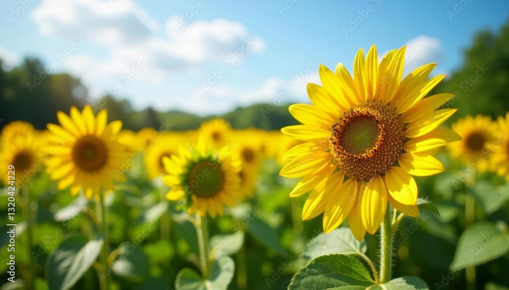 Vibrant sunflower field in New Hampshire, USA on a sunny day, sunflower, New Hampshire, vibrant Vibrant sunflower field in New Hampshire, USA on a sunny day, sunflower, New Hampshire, vibrant