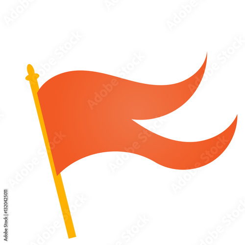 The orange or saffron flag is a prominent symbol of Hinduism.  It is flown above Hindu temples, during Hindu festivals, and in processions. 