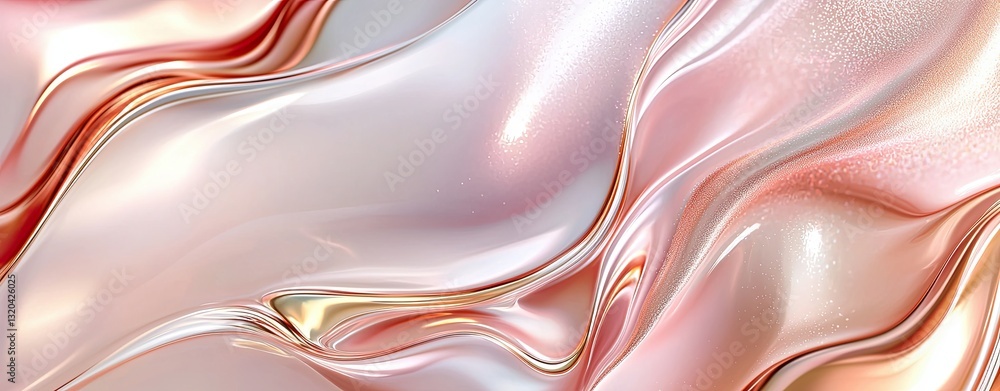 Obraz premium Elegant abstract texture with flowing pastel shades, perfect for background or design use.