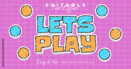 lets play editable text style scribble text effect