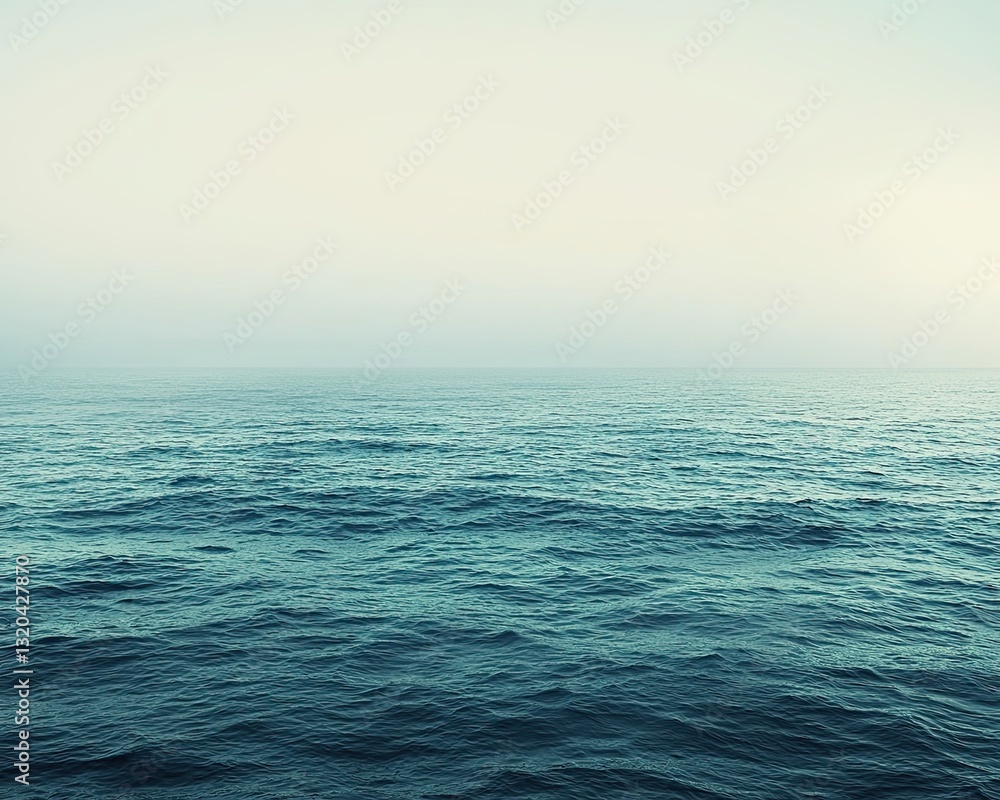 Obraz premium A serene view of calm water under a gentle sky, evoking tranquility and peace in nature.