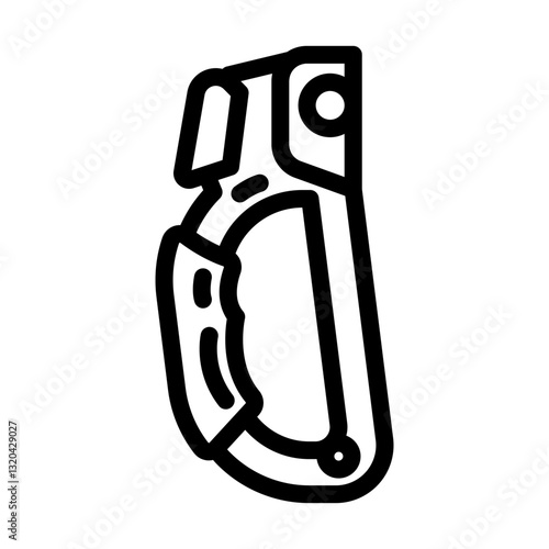 ascenders rock climbing line icon vector illustration