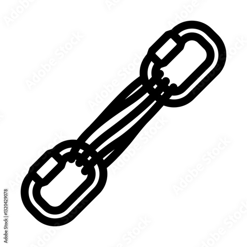 slings rock climbing line icon vector illustration