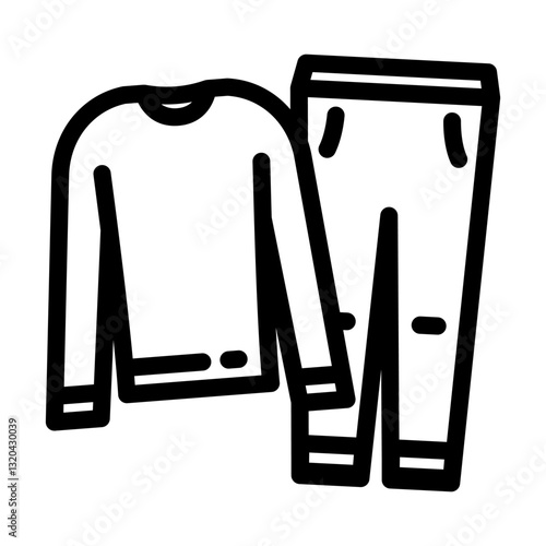 merino wool base layers ultralight hiking line icon vector illustration