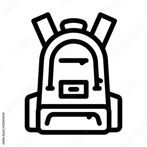 backpack ultralight trekking line icon vector illustration