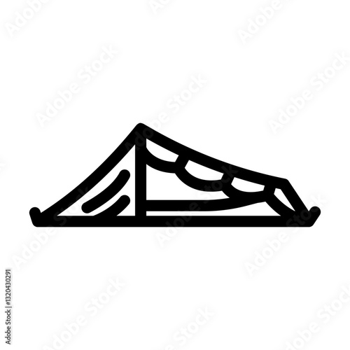 ultralight tent line icon vector illustration