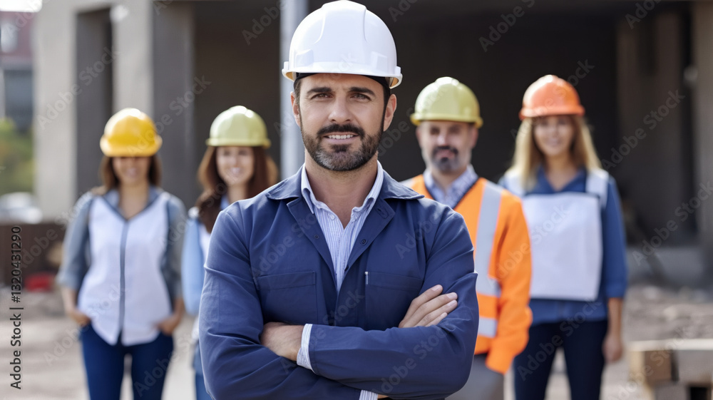 construction workers at construction site construction workers at construction site