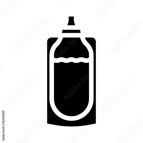 collapsible water bottle glyph icon vector illustration
