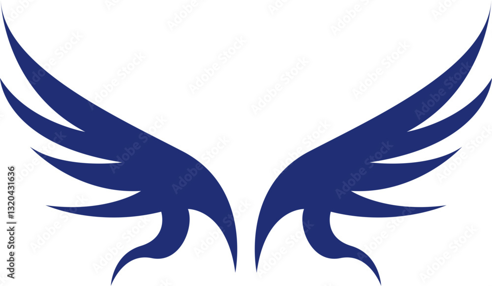 Obraz premium Wing Vector Stock Illustration Element