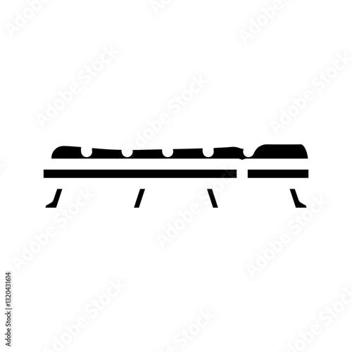 four season sleeping bag glyph icon vector illustration