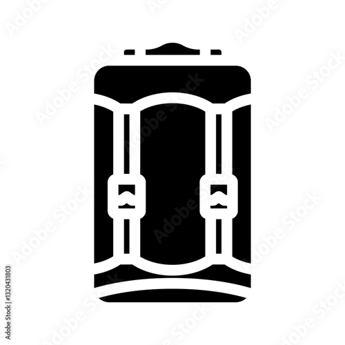 compression bag sleeping bag glyph icon vector illustration