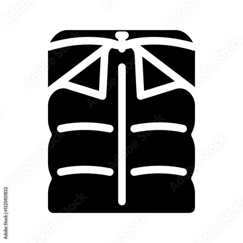 double cocoon sleeping bag glyph icon vector illustration