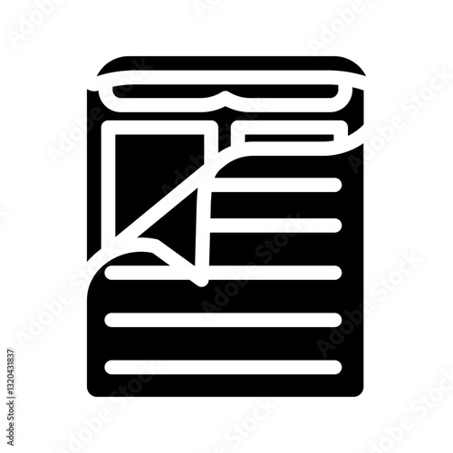 double blanket sleeping bag glyph icon vector illustration