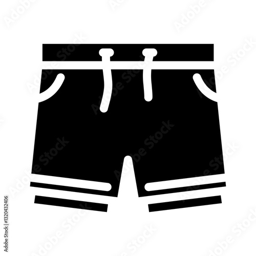shorts running accessories glyph icon vector illustration