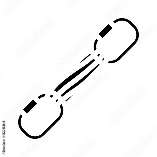 slings rock climbing glyph icon vector illustration
