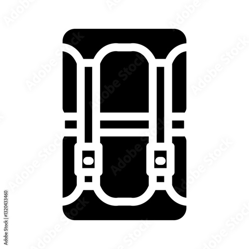 compression sack ultralight hiking glyph icon vector illustration