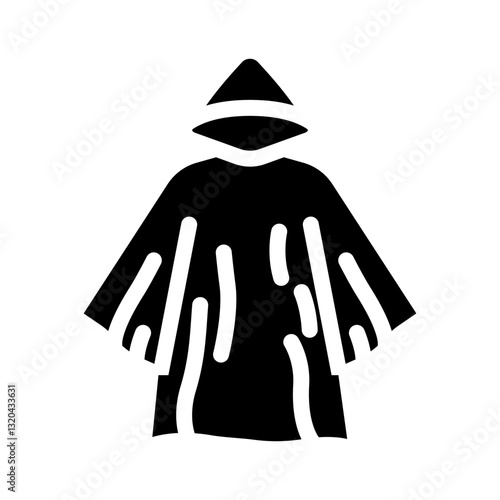 poncho tent ultralight hiking glyph icon vector illustration