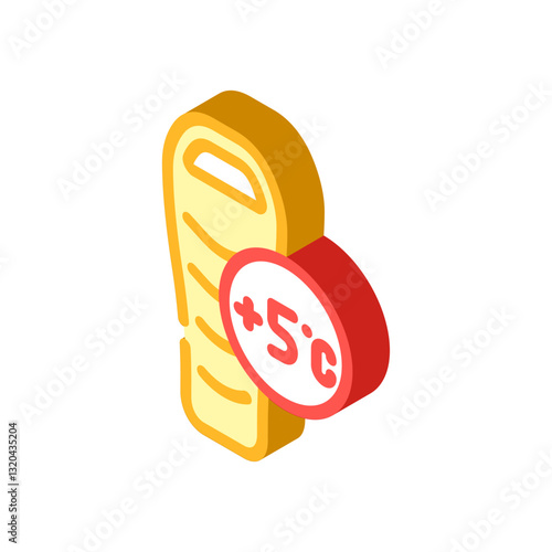 two season sleeping bag isometric icon vector illustration