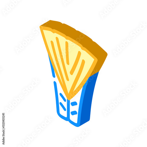 sleeping bag quilt isometric icon vector illustration