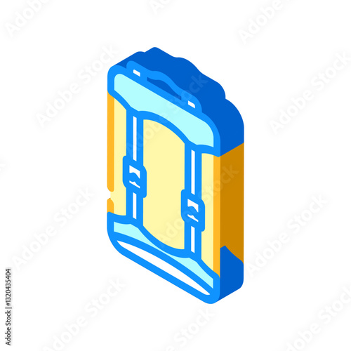 compression bag sleeping bag isometric icon vector illustration