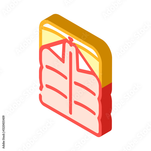 double cocoon sleeping bag isometric icon vector illustration