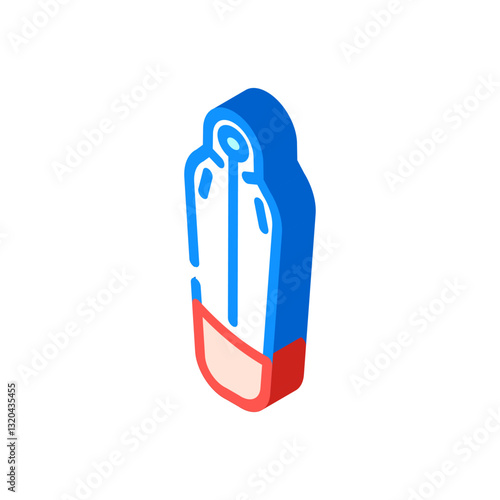 mummy sleeping bag isometric icon vector illustration