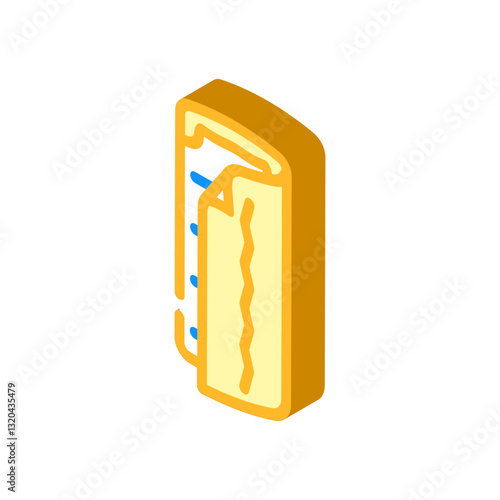 blanket sleeping bag isometric icon vector illustration
