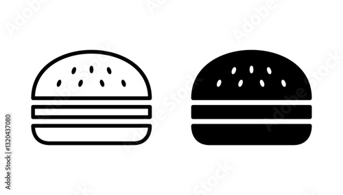 Burger icon vector. burger sign and symbol. hamburger