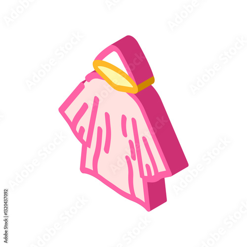 poncho tent ultralight hiking isometric icon vector illustration