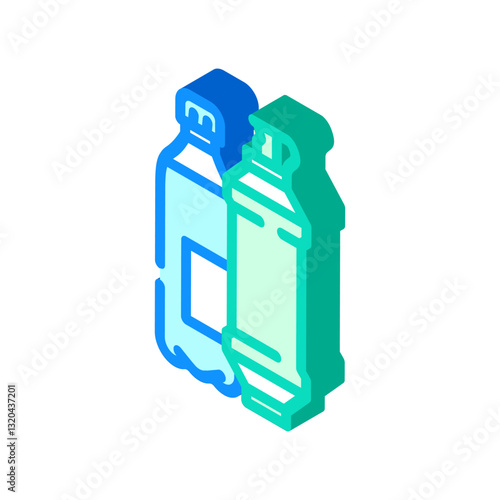 water filter ultralight trekking isometric icon vector illustration
