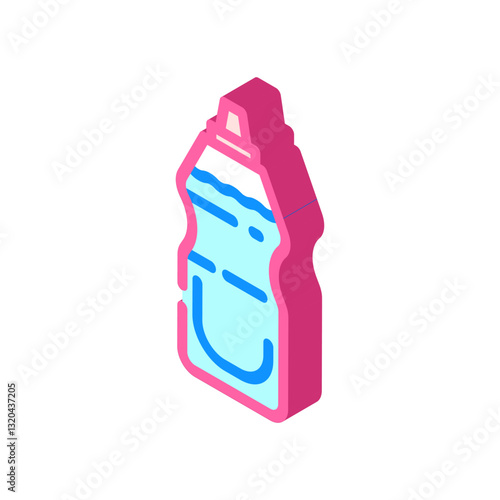 collapsible water bottle ultralight trekking isometric icon vector illustration