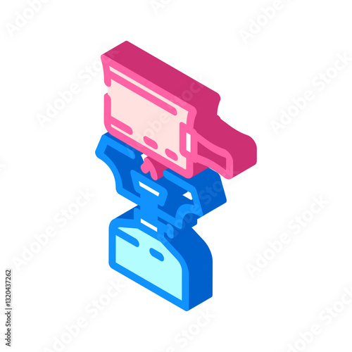 compact camping stove ultralight trekking isometric icon vector illustration