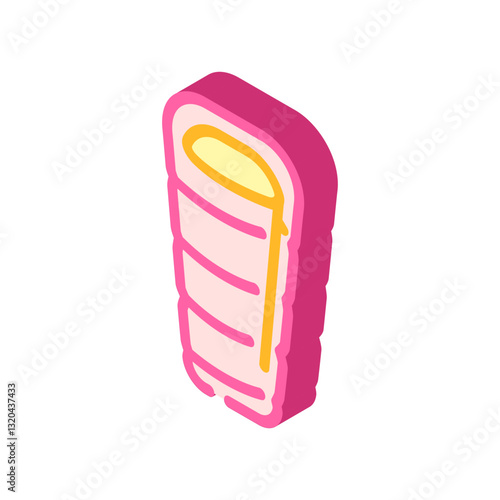 sleeping bag ultralight trekking isometric icon vector illustration