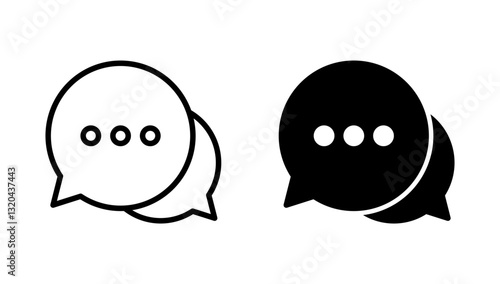 Chat icon vector. speech bubble sign and symbol. comment icon. message