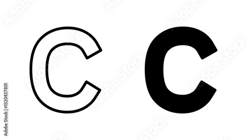Copyright icon vector. copyright sign and symbol